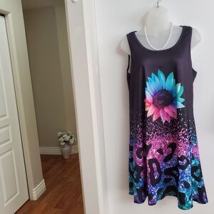 NEW Shein Leopard Print Floral Dress L 38-40 Bust